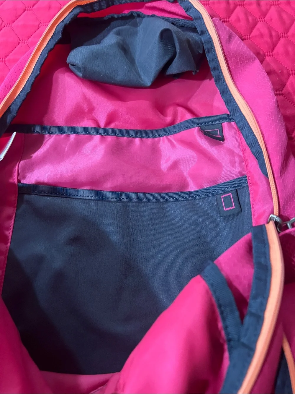 adidas Hot Pink Backpack with Orange Trim
